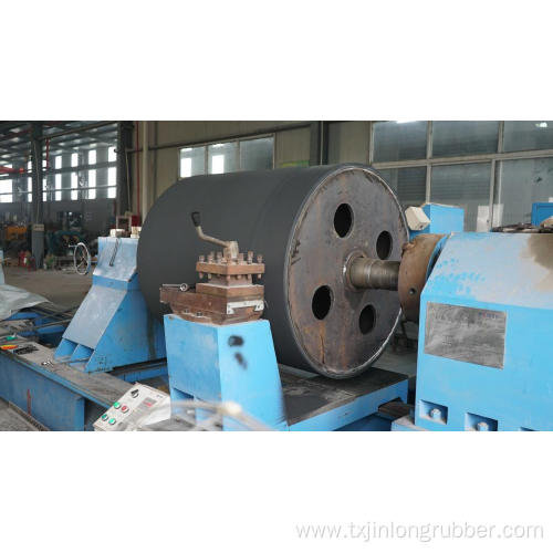 Production of rubber rollers for machinery